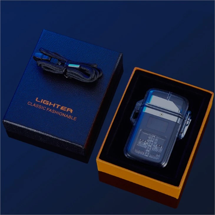 Transparent Waterproof Double Arc Plasma Electric Lighter